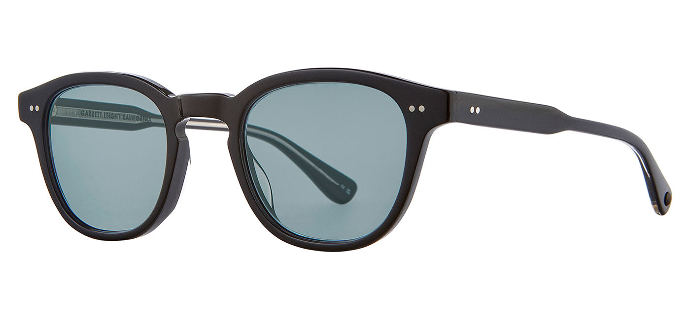 Garrett Leight Evan Sunglasses - Black / Semi-Flat Pure Blue