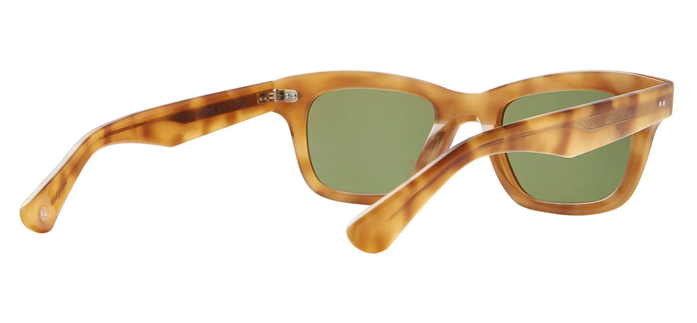 Garrett Leight Grove Sunglasses - Ember Tortoise / Green
