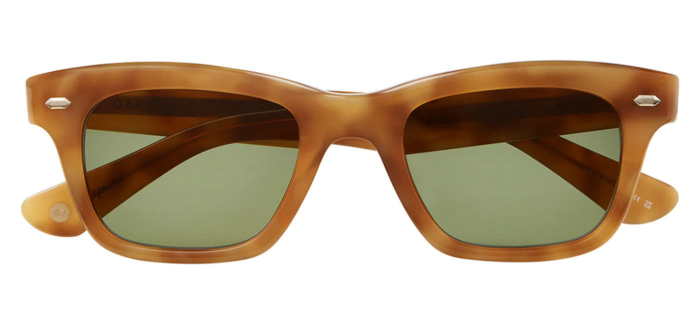 Garrett Leight Grove Sunglasses - Ember Tortoise / Green