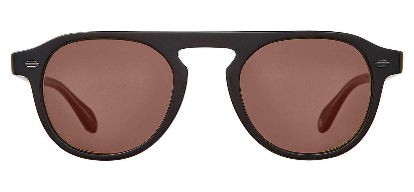 Garrett Leight Harding Sunglasses - Black / Semi-Flat Pure Redwood