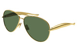 Bottega Veneta BV1305S Sunglasses - Gold / Green