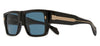 Cutler and Gross 1414 Sunglasses - Black on Crystal / Blue