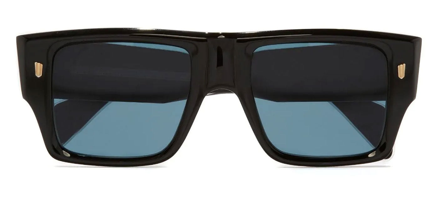 Cutler and Gross 1414 Sunglasses - Black on Crystal / Blue