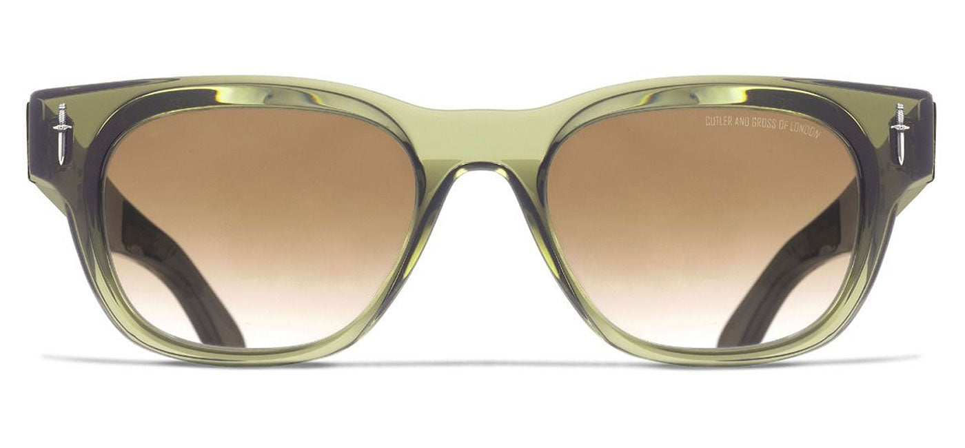 Cutler and Gross x The Great Frog Crossbones Sunglasses - Olive / Brown Gradient