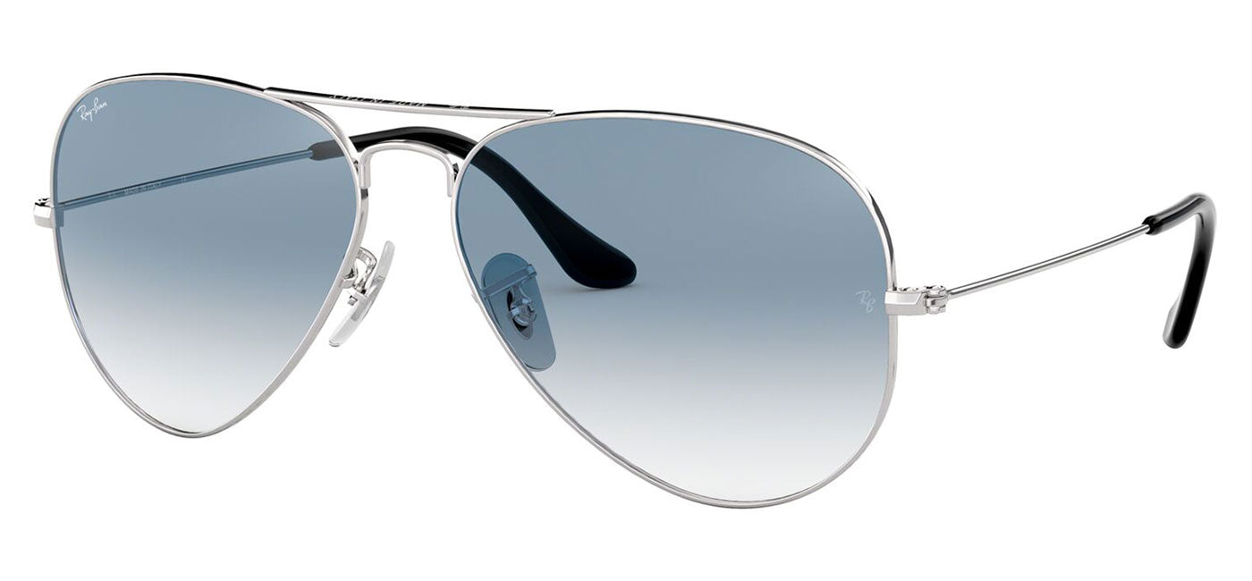 Ray-Ban RB3025 Aviator Sunglasses - Silver / Blue Gradient