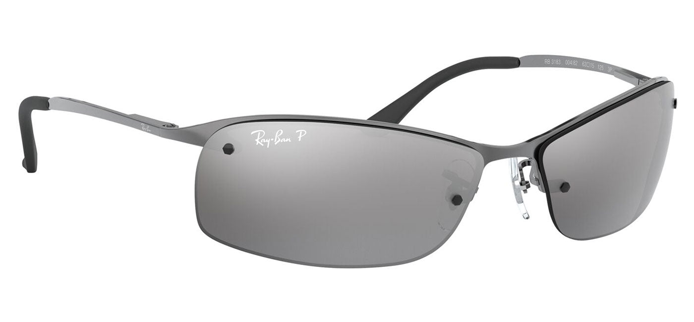 Ray-Ban RB3183 Sunglasses - Gunmetal / Silver Mirror Polarised