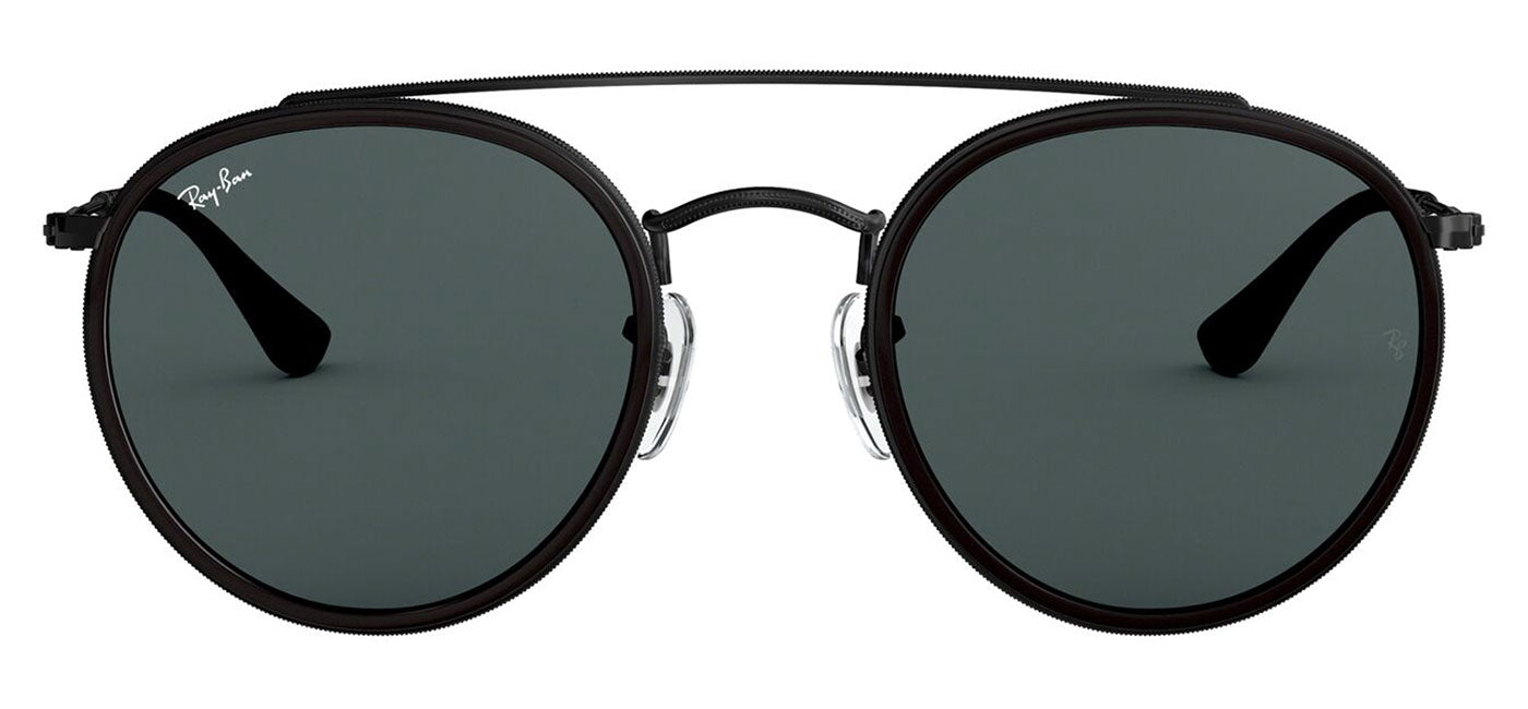 Ray-Ban RB3647N Round Double Bridge Sunglasses - Black / Grey