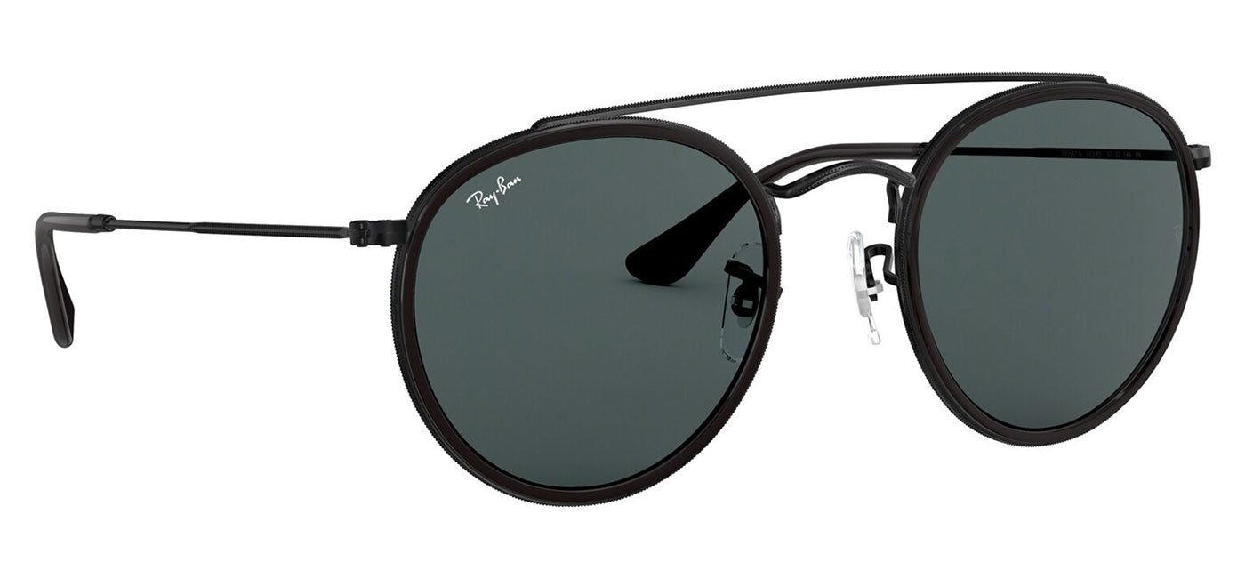 Ray-Ban RB3647N Round Double Bridge Sunglasses - Black / Grey