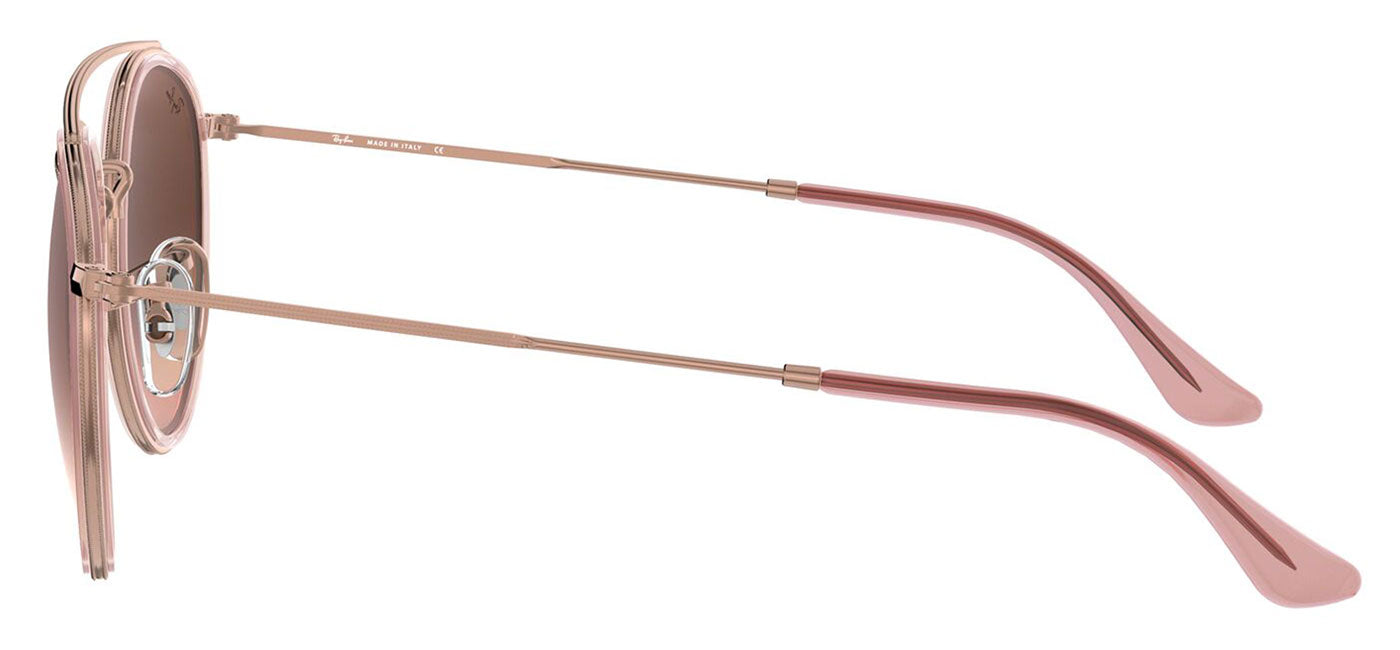 Ray-Ban RB3647N Round Double Bridge Sunglasses - Pink / Pink Brown Gradient