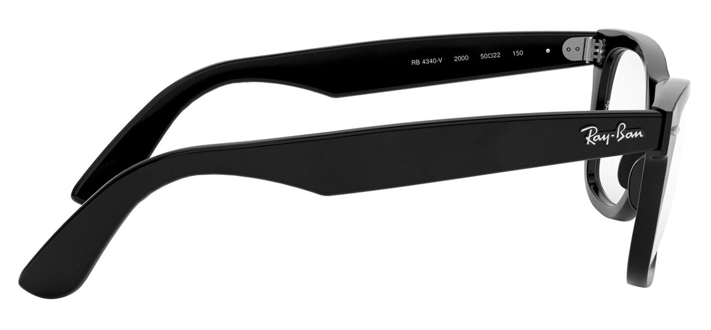 Ray-Ban RX4340V Wayfarer Ease Glasses - Shiny Black