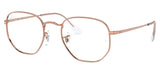 Ray-Ban RX6448 Hexagonal Glasses - Rose Gold
