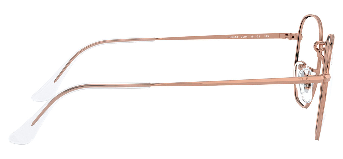 Ray-Ban RX6448 Hexagonal Glasses - Rose Gold