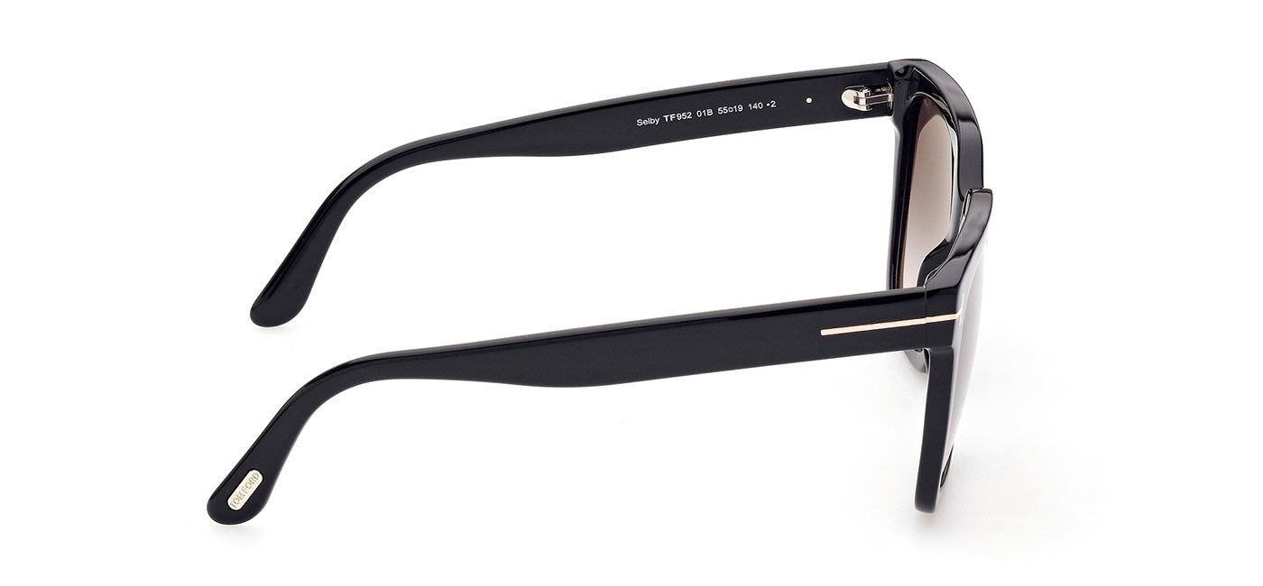 Tom Ford FT0952 Selby Sunglasses – Shiny Black / Smoke Gradient 4