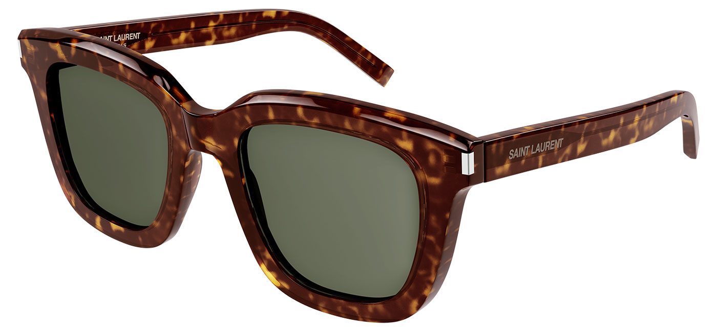 Saint Laurent SL 465 Sunglasses – Havana / Green 1