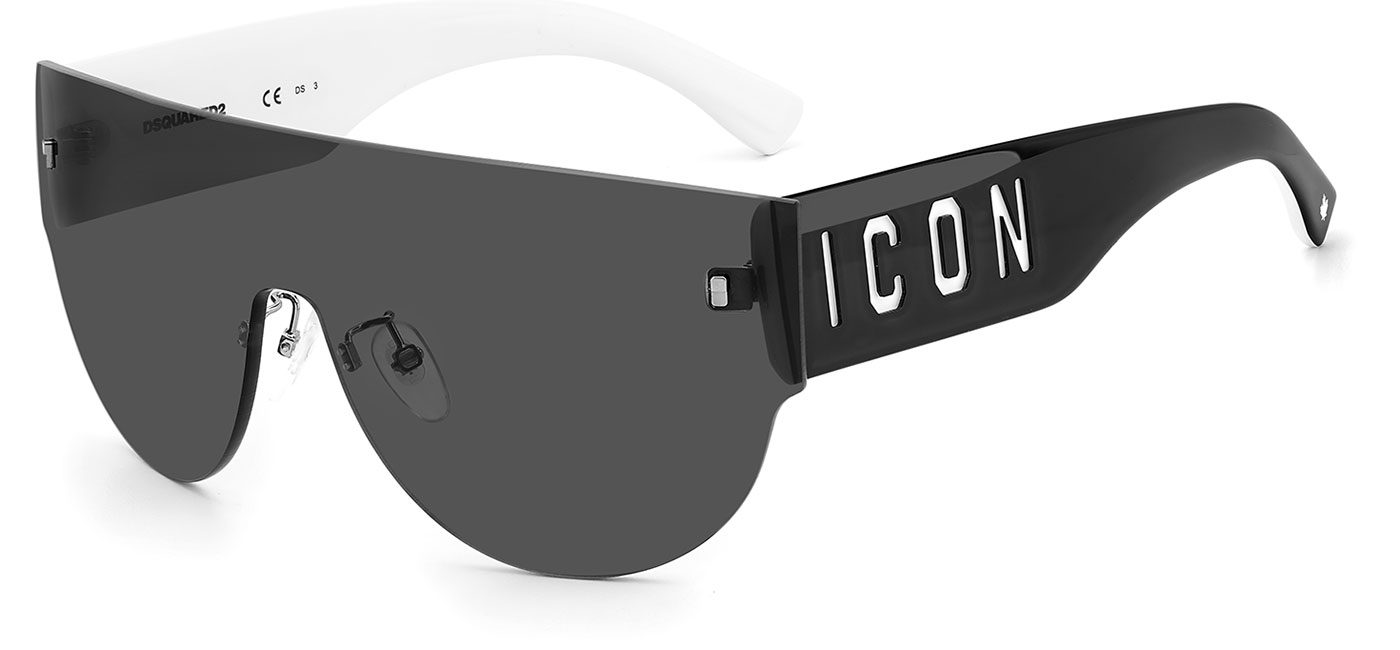 DSQUARED2 ICON 0002/S Sunglasses – Black & White / Grey 1
