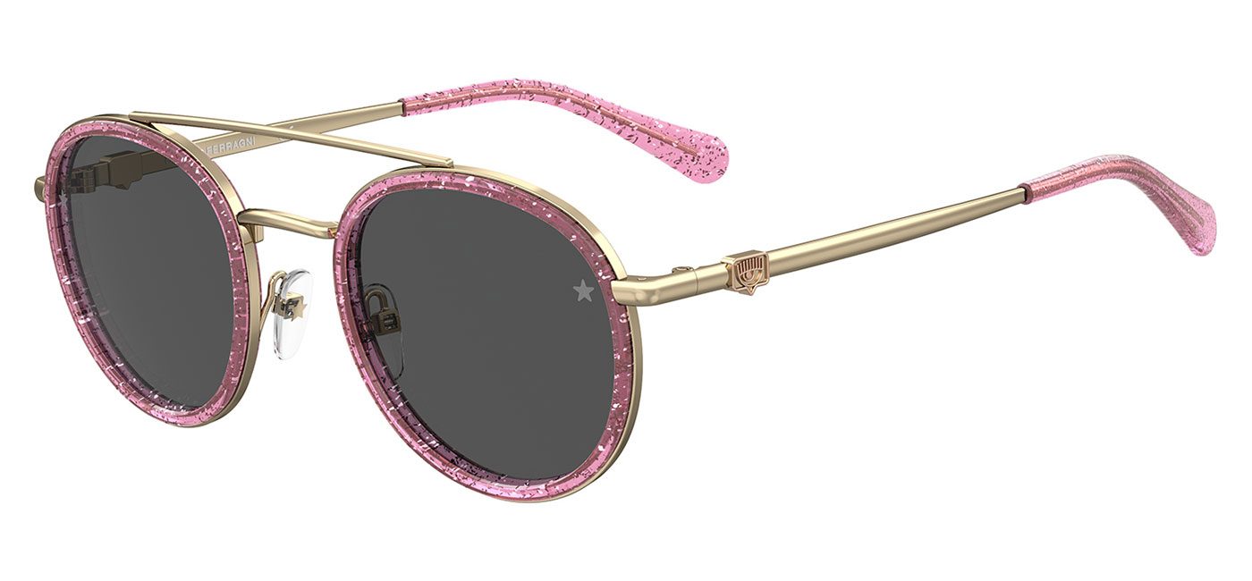 Chiara Ferragni 1004/S Sunglasses – Pink Glitter / Grey 1