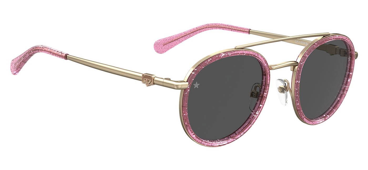 Chiara Ferragni 1004/S Sunglasses – Pink Glitter / Grey 3