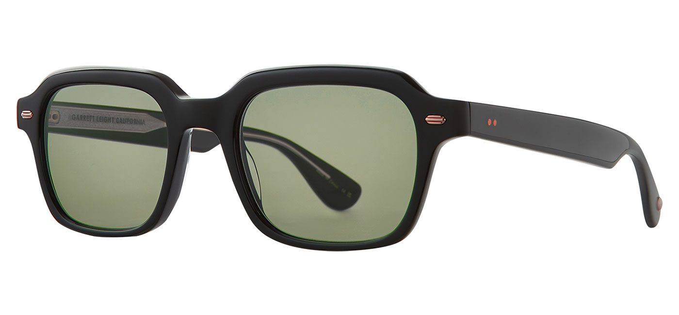 Garrett Leight OG Freddy P Sunglasses – Black / Valley View Green 1