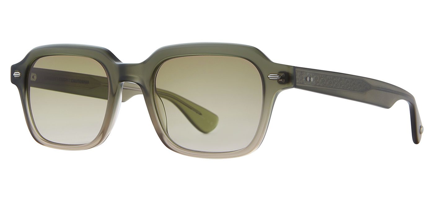 Garrett Leight OG Freddy P Sunglasses – Matte Cyprus Fade / Olive Gradient 1