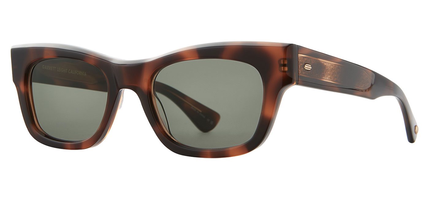 Garrett Leight Woz Sunglasses – Spotted Brown Shell / G15 1